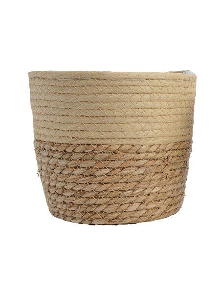 CONJUNTO DE 3 CESTOS DE YUTE Ø20 20X20X17CM