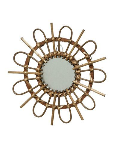 ESPEJO DE MIMBRE Ø40x2,5cm