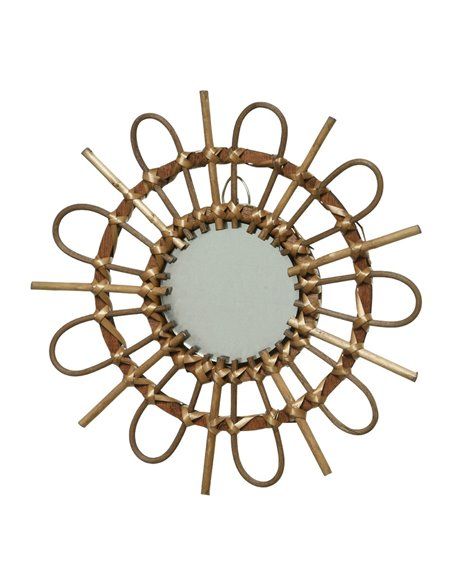 ESPEJO DE MIMBRE Ø40x2,5cm