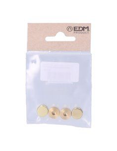 Pack 4uds. embellecedor latón roscado liso 12 pulido 2