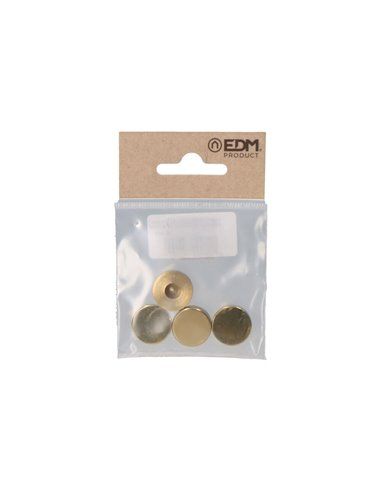 Pack 4uds. embellecedor latón roscado liso 18 pulido edm