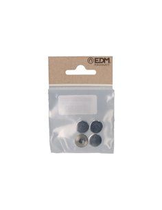PACK 4uds. EMBELLECEDOR LATÓN ROSCADO LISO 14 NIQUEL 2