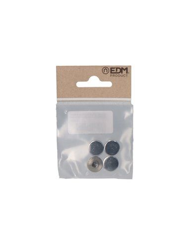 PACK 4uds. EMBELLECEDOR LATÓN ROSCADO LISO 14 NIQUEL