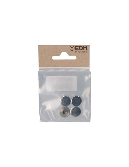 PACK 4uds. EMBELLECEDOR LATÓN ROSCADO LISO 14 NIQUEL