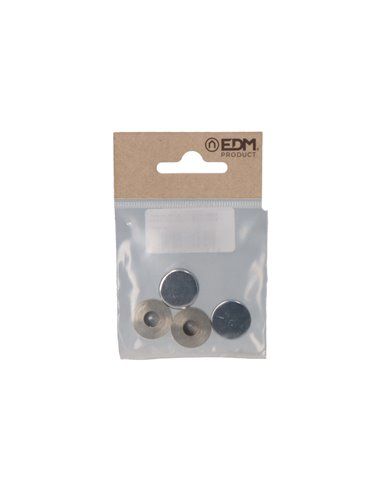 PACK 4uds. EMBELLECEDOR LATÓN ROSCADO LISO 18 NIQUEL
