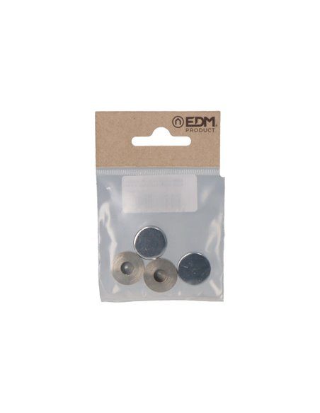 PACK 4uds. EMBELLECEDOR LATÓN ROSCADO LISO 18 NIQUEL