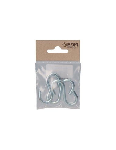PACK 3uds: GANCHO FORMA S 50 ZINCADO