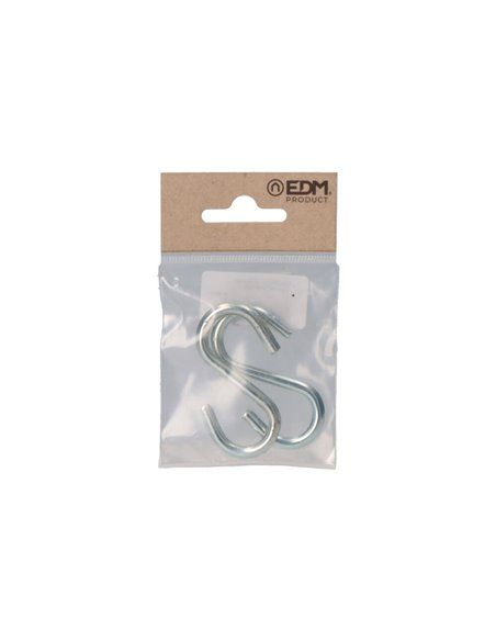Pack 2uds. gancho forma s 60 zincado edm