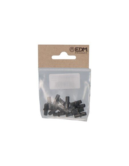 PACK 16uds. PORTA-ESTANTE DE HIERRO REDONDO Nº 5 NEGRO