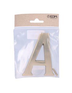 Letra a latón pulido 10cm fijación invisible edm. incluye fijación. ideal para: casas, puertas, portales, rellanos, etc. 2