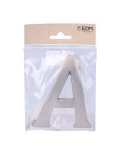Letra a niquel mate 10cm fijación invisible edm. incluye fijación. ideal para: casas, puertas, portales, rellanos, etc. 2