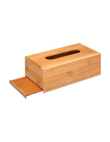 CAJA DE BAMBÚ PARA PAÑUELOS 25X13X8,7CM