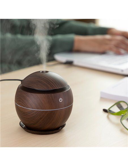 MINI HUMIDIFICADOR DIFUSOR DE AROMAS DARK WALNUT INNOVAGOODS