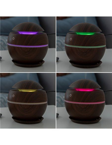 MINI HUMIDIFICADOR DIFUSOR DE AROMAS DARK WALNUT INNOVAGOODS