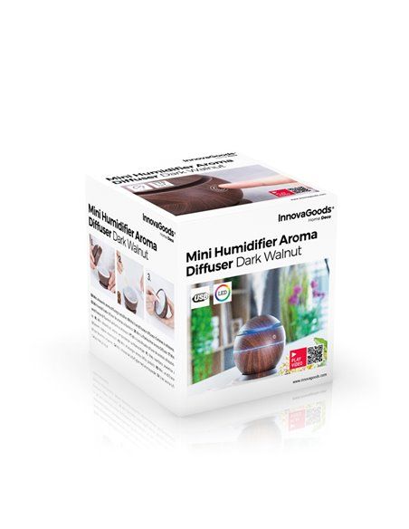 MINI HUMIDIFICADOR DIFUSOR DE AROMAS DARK WALNUT INNOVAGOODS