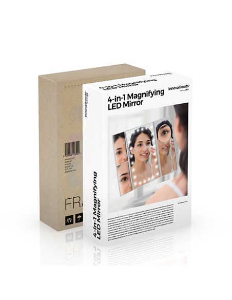 ESPEJO LED DE AUMENTO 4 EN 1 INNOVAGOODS