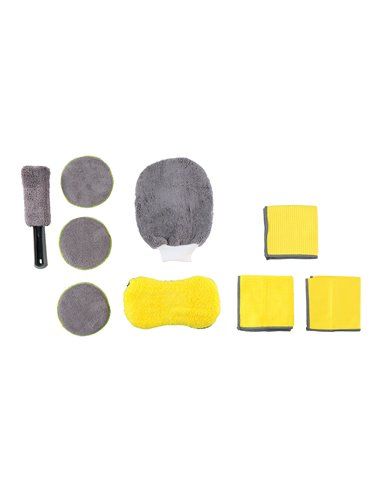 SET DE LIMPIEZA PARA COCHES 9 PIEZAS DUNLOP