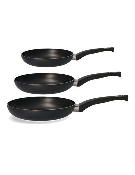 Conjunto de 3 Panelas Antiaderentes "BASIC LINE" Cozinha Gourmet