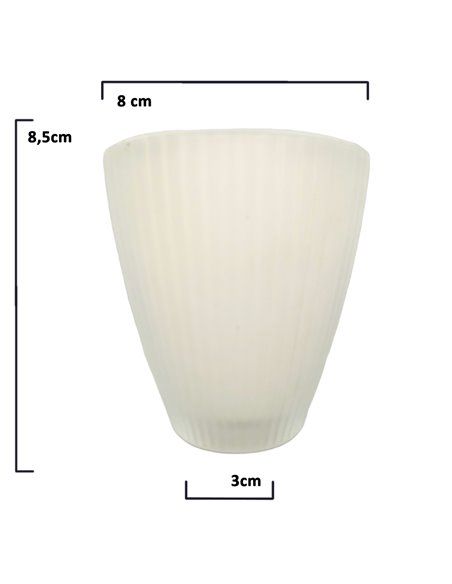 Tulipa de cristal mate modelo Viena 13x13cm