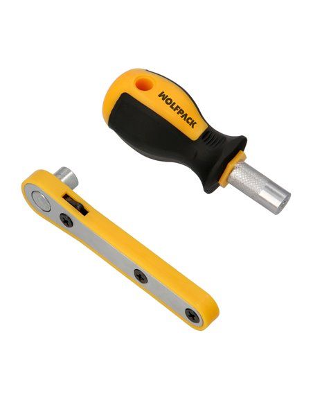 Conjunto de bits e adaptadores de 1/4", maleta de 99 peças. Alvo de cromo vanádio