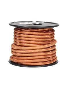 Cable textil liso 10M (2x0.75mm) Bronce