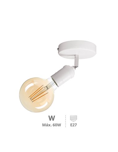 Foco de techo simple Serie Sarkka E27 Blanco