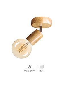 Foco de techo simple Serie Kestila E27 Madera 2