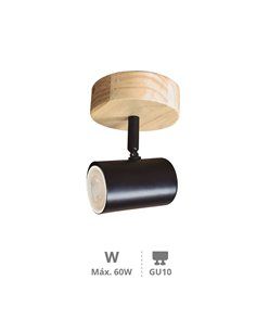 Foco de techo simple Serie Rintela GU10 Negro 2