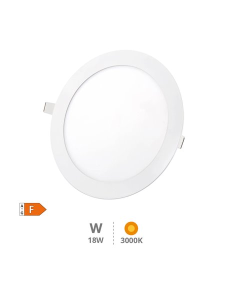 Downlight empotrable LED redondo Virey 18W 3000K Blanco