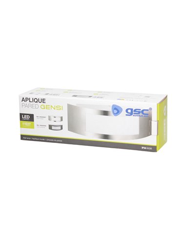 Aplique pared Gensi  E27 Máx. 14W Gris antracita