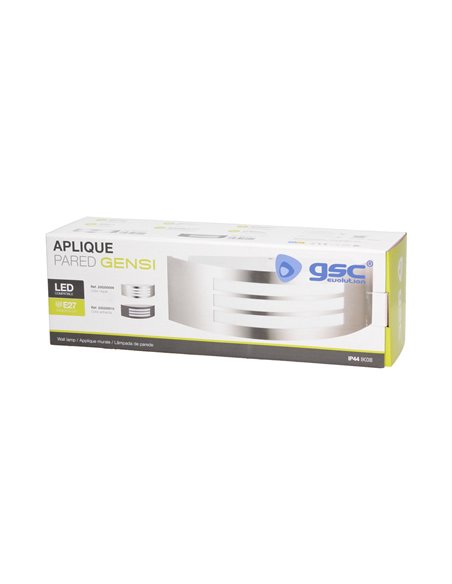 Aplique pared Gensi E27 Máx. 14W Gris antracita