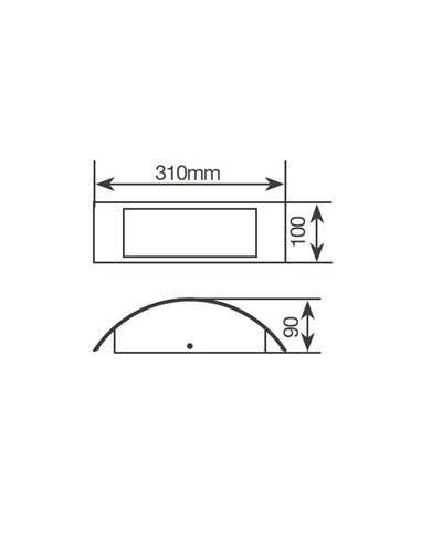 Aplique pared Gensi  E27 Máx. 14W Gris antracita