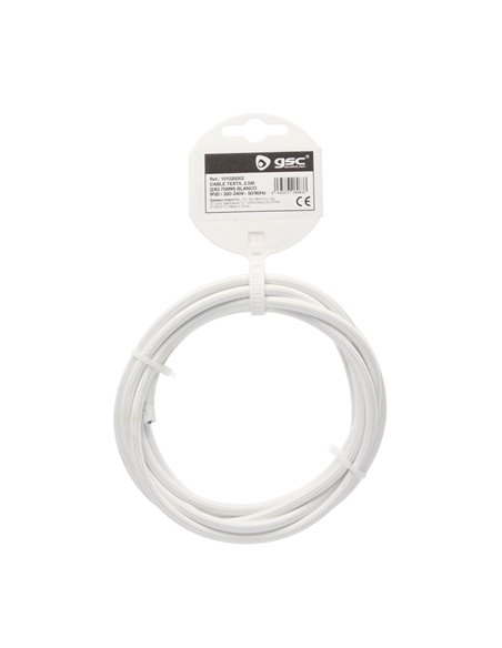 Cable textil 2,5M (2x0.75mm) Blanco