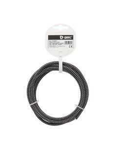 Cable textil 2,5M (2x0.75mm) Negro/Blanco
