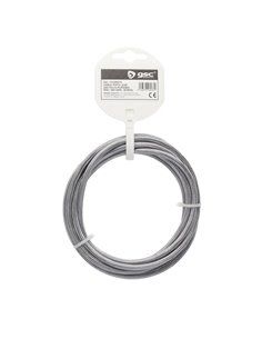 Cable textil 2,5M (2x0.75mm) Plateado