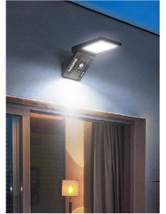 Aplique solar LED Ganda com sensor de movimento e crepúsculo 3W 3000 - 4200 - 6000K