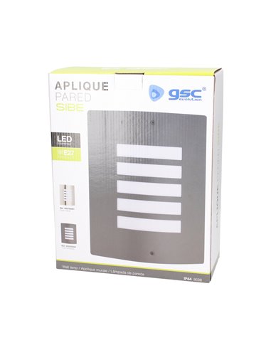 Aplique pared Sibe E27 Máx. 60W Gris antracita