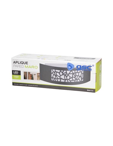 Aplique pared Maro E27 Máx. 14W Gris antracita