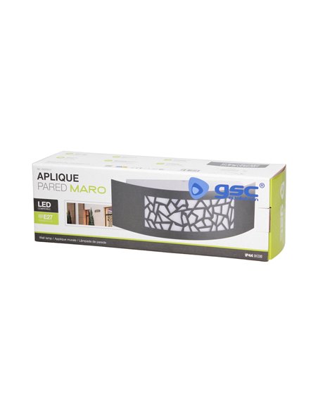 Aplique pared Maro E27 Máx. 14W Gris antracita