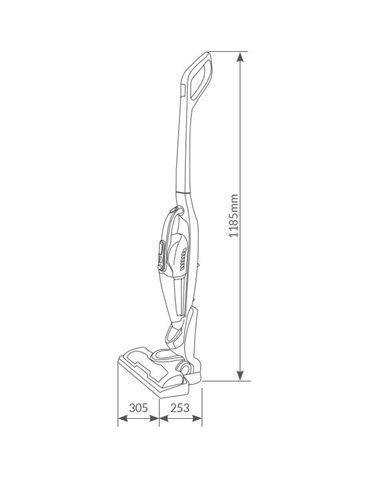 Aspirador de escoba 2 en 1 Oyem 120W