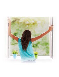Rede mosquiteira com velcro para janelas 130x150cm