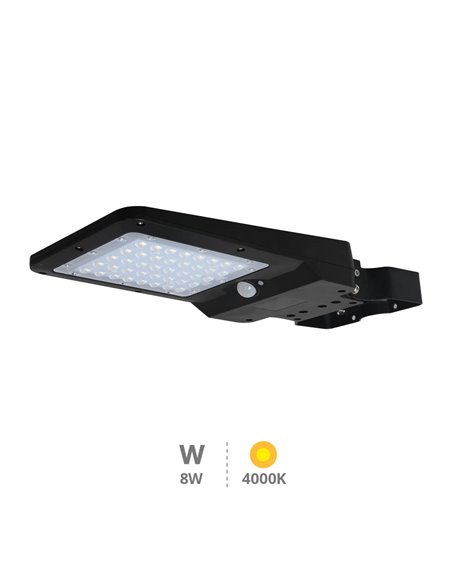 Poste solar LED Ornes com crepúsculo e sensor de movimento 8W 4000K IP65