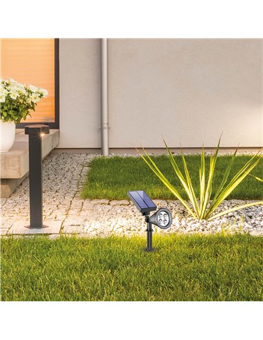 Estaca jardín solar LED Alezu 4200K IP67 regulable