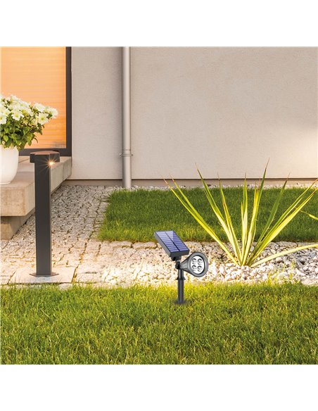 Estaca jardín solar LED Alezu 4200K IP67 regulable