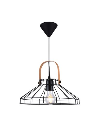 Lámpara colgante Serie Fundi E27 Ø340mm Negro                                                       