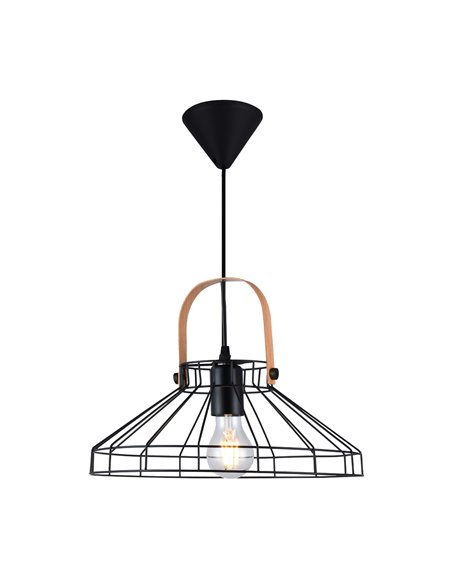 Lámpara colgante Serie Fundi E27 Ø340mm Negro                                                       