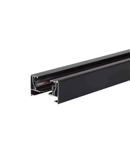 Carril 1M para foco monofásico Negro