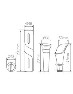 Set sacacorchos automático con tapón de vacío y servidor de vino 2