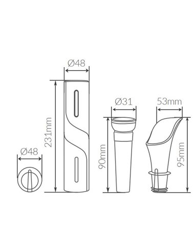 Set sacacorchos automático con tapón de vacío y servidor de vino