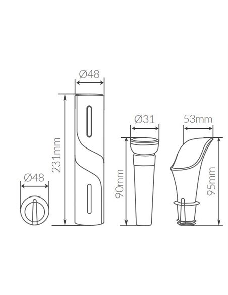 Set sacacorchos automático con tapón de vacío y servidor de vino